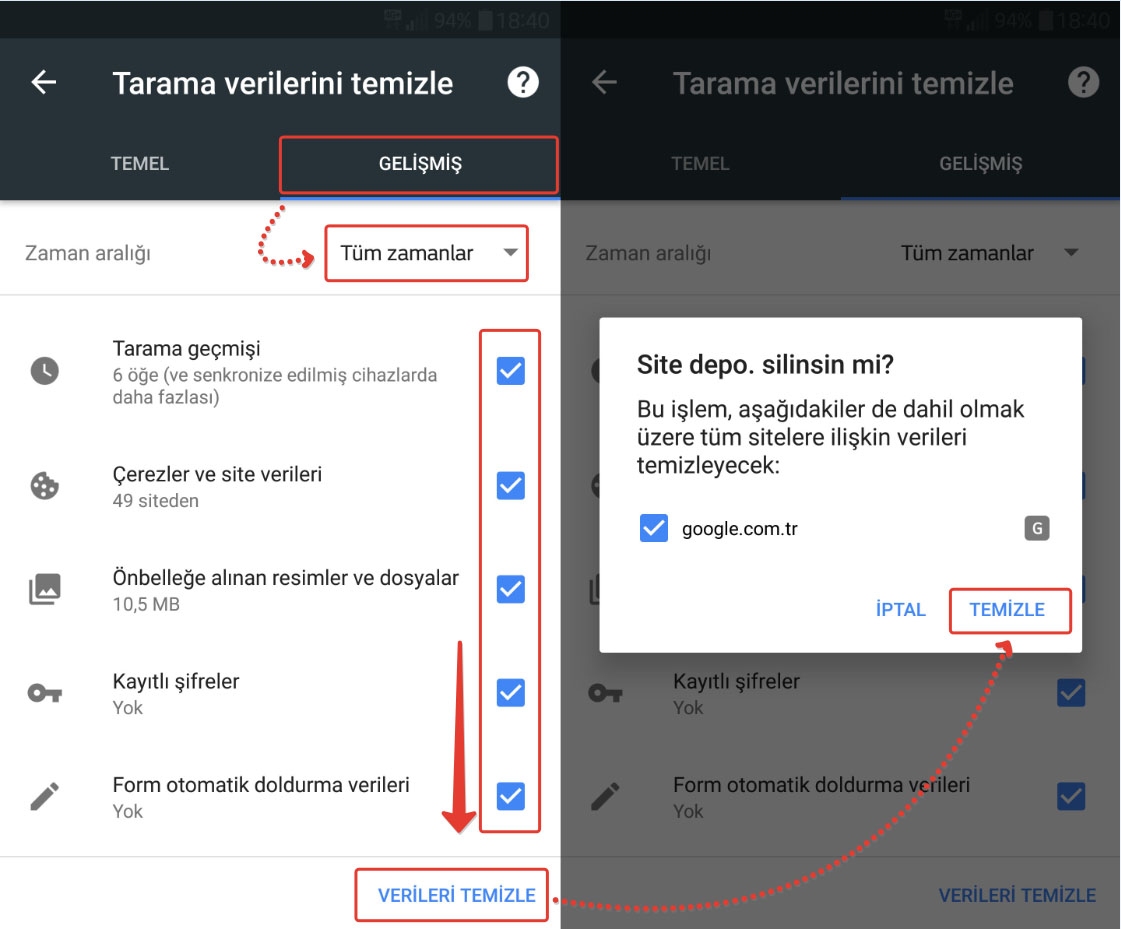 How to clear internet history on phone